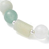 Natural Quartz Crystal & Green Aventurine & Amazonite Beads Stretch Bracelets for Women BJEW-TA00704-01-3