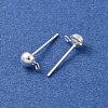 Brass Stud Earring Findings KK-G604-01S-01-2