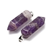 Natural Amethyst Pendants GG-CBAA0EE-02P-10-3