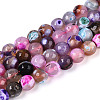 Dyed & Heated Natural Fire Crackle Agate Beads Strands G-N359-01A-01-2