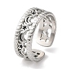 304 Stainless Steel Open Cuff Ring for Women RJEW-F166-13P-01-1