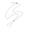 304 Stainless Steel Cable Chain Satellite Chain Slider Necklace Making AJEW-JB01511-02-1