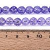 Crackle Transparent Glass Beads Strands GLAA-Q108-02A-06-4