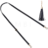 1Pc Black PU Imitation Leather Adjustable Bag Straps PURS-CL0001-53-1