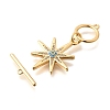 Brass Pave Cubic Zirconia Toggle Clasps KK-N289-09G-3