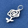 Valentine's Day 925 Sterling Silver Rose Pendants STER-G046-01S-2