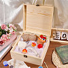 Square Pine Wood Packing Boxes with Metal Clasps CON-WH0089-186-1-5