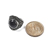 Natural Obsidian Adjustable Rings RJEW-I108-03AS-12-5