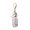 Chakra Natural & Synthetic Gemstone Chips inside Glass Wishing Bottle Pendant Decoration GG-CJBAB5-4