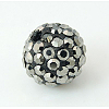 Polymer Clay Rhinestone Beads RB-H284-6MM-Half-1-1