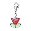Lily of the Valley Glass Pendant Decorations HJEW-JM01502-2