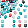   48pcs 8 colors Dyed Synthetic Turquoise Cabochons G-PH0036-03-1