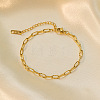 304 Stainless Steel Link Chain Bracelets BJEW-C084-06G-1