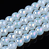 Electroplate Transparent Glass Beads Strands LS-GLAA-T032-T6mm-AB14-1
