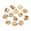 2-Hole Baking Paint Glass Seed Beads SEED-N009-03I-1