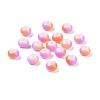 Opaque Spray Painted Glass Beads GLAA-G118-01H-1