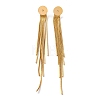 Brass Snake Chain Tassel Stud Earring Findings X-KK-G510-20G-1
