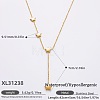 316L Surgical Stainless Steel Y Tassel Necklaces for Women FS-WGE9B28-11-1