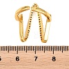 Brass Micro Pave Clear Cubic Zirconia Cuff Open Rings for Women RJEW-T032-01C-G-3