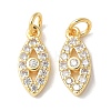 Brass Micro Pave Clear Cubic Zirconia Pendants KK-Q031-47G-08-1