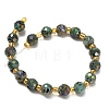 Electroplated Natural Druzy Geode Crystal Beads Strands G-F833-P01-8mm-03-3