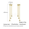 316 Surgical Stainless Steel Micro Pave Clear Cubic Zirconia Stud Earrings for Women WGF4ABD-01-3