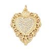 Brass Micro Pave Cubic Zirconia Pendants KK-A241-02G-1