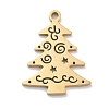 Christmas Theme 304 Stainless Steel Pendants STAS-R003-04G-03-1