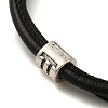 PU Leather Round Cord Multi-strand Bracelets SJEW-K002-07G-2