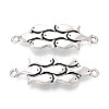 Tibetan Style Alloy Connector Charms TIBE-N014-09AS-1