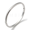 304 Stainless Steel Smooth Hinged Bangles BJEW-Q772-01P-1