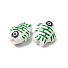 Handmade Printed Porcelain Beads PORC-F005-03B-02-2