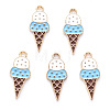 Alloy Enamel Pendants X-ENAM-R059-06B-RS-1