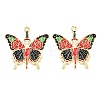 Alloy with Black Enamel Pendants AL-CBA2919-02G-02-1