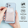 8Pcs 4 Colors PU Leather Cell Phone Adhesive Card Holders DIY-CP0007-47-4