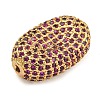 Rack Plating Brass Micro Pave Cubic Zirconia Charms KK-G513-74A-04G-2