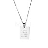 304 Stainless Steel Inspirational LOVE EACH OTHER MORE Dog Tag Pendant Necklaces for Women WG6E5CF-01-1