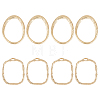 8pcs 2 style Brass Linking Rings KK-BC0009-28-1