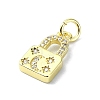 Brass Micro Pave Claer Cubic Zirconia Charms KK-H475-50G-06-2