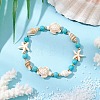 2Pcs 2 Styles Shell Beaded Bracelets BJEW-TA00589-02-1