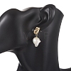 Nuggets Natural Baroque Pearl Keshi Pearl Dangle Stud Earrings EJEW-JE07001-2