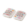 Printed Opaque Acrylic Beads OACR-B054-01B-2