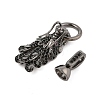 Brass Micro Pave Cubic Zirconia Fold Over Clasps KK-L223-003B-2