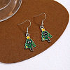 Christmas Theme Alloy Enamel Dangle Earrings FS-WGBB05F-01-1