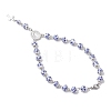 Handmade Flower Printed Porcelain Ceramic Round Beads Pendant Decorations HJEW-JM04642-4
