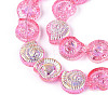 Electroplate Transparent Glass Beads Strands EGLA-S190-05F-3
