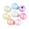 Luminous UV Plating Opaque Acrylic Beads OACR-Q204-16MM-01-2