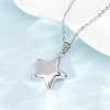 304 Stainless Steel Star Pendant Cable Chain Necklaces for Men Women NJEW-K308-02A-P-3