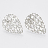 Non-Tarnish 304 Stainless Steel Stud Earring Findings STAS-S079-41B-1