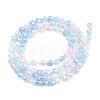 Electroplate Opaque Solid Color Glass Beads Strands EGLA-N022-26A-05-2